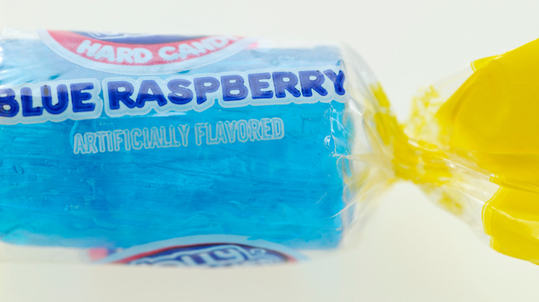 Close-up of Blue Raspberry Jolly Rancher 