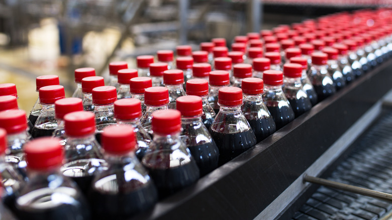 Sodas at bottling plant