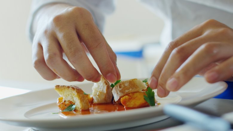 chef plating food