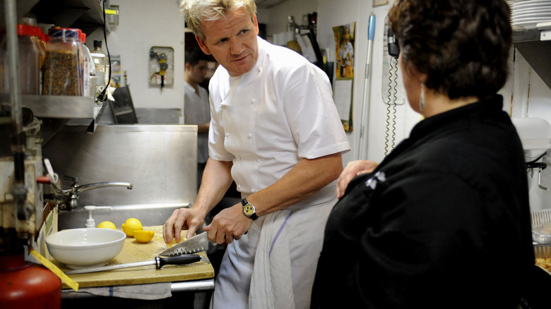 Gordon Ramsay chopping