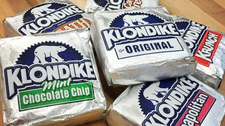 pile of different Klondike bars