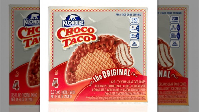 choco taco package on white background