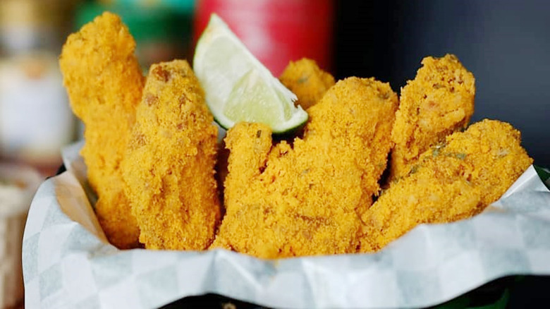 Korean fried chicken with cheese powder