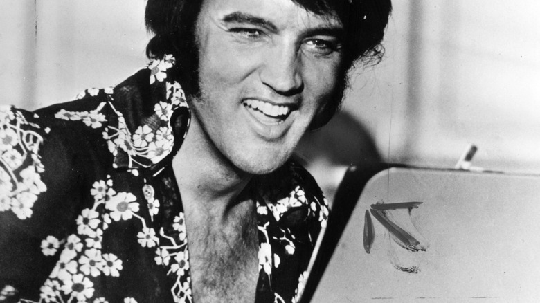 Elvis Presley smiling 