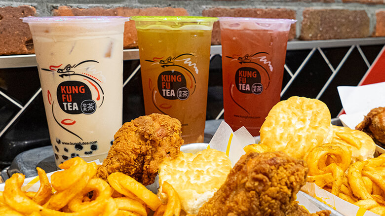 kung fu tea drinks fried chicken