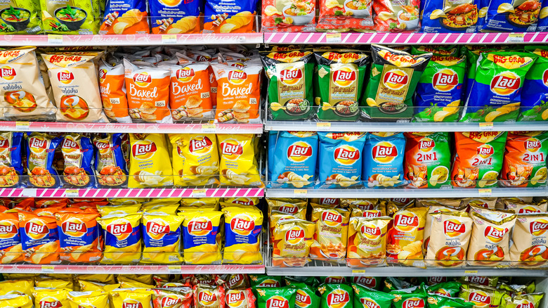 Lay's flavors on shelf