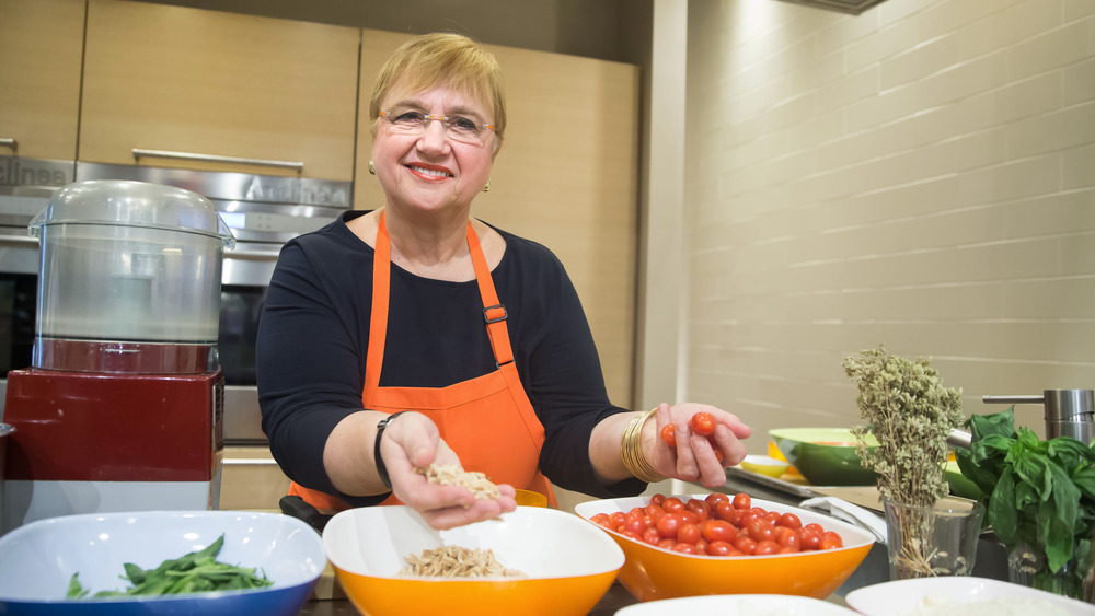 Lidia Bastianich cooking