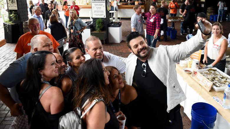 Adam Richman with fans