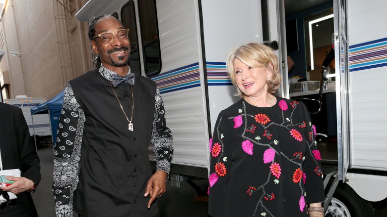 Martha outside Snoop's trailer