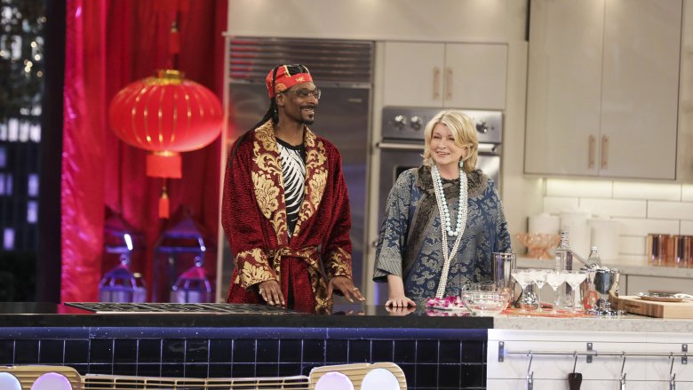 Martha and snoop in the kitchen