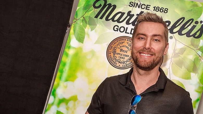 Lance Bass with Martinelli's