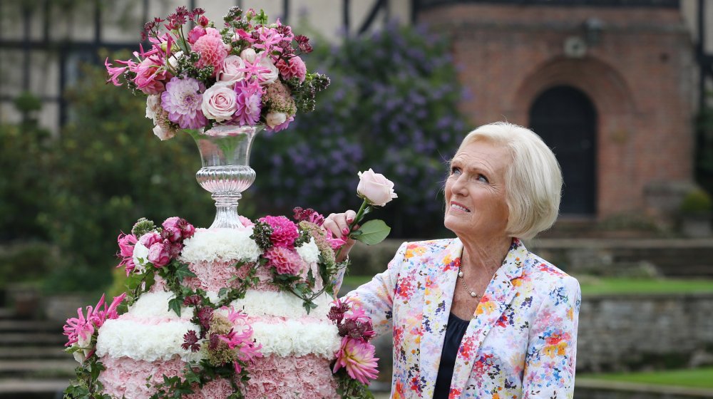 Mary Berry with flowers