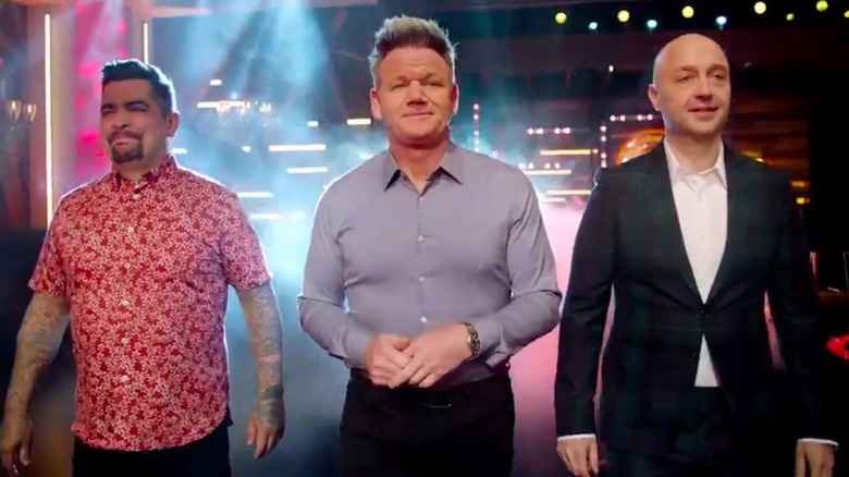 MasterChef: Legends hosts in kitchen studio