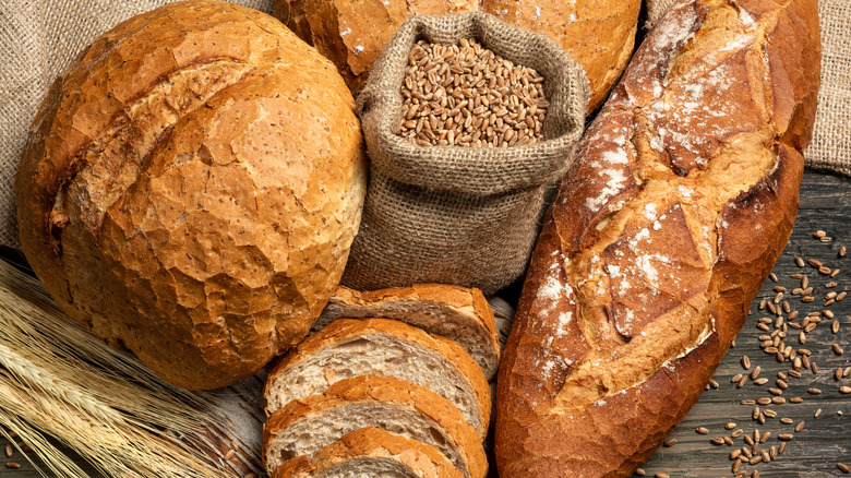 Gluten-containing breads