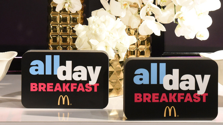 All Day Breakfast McDonald's signs