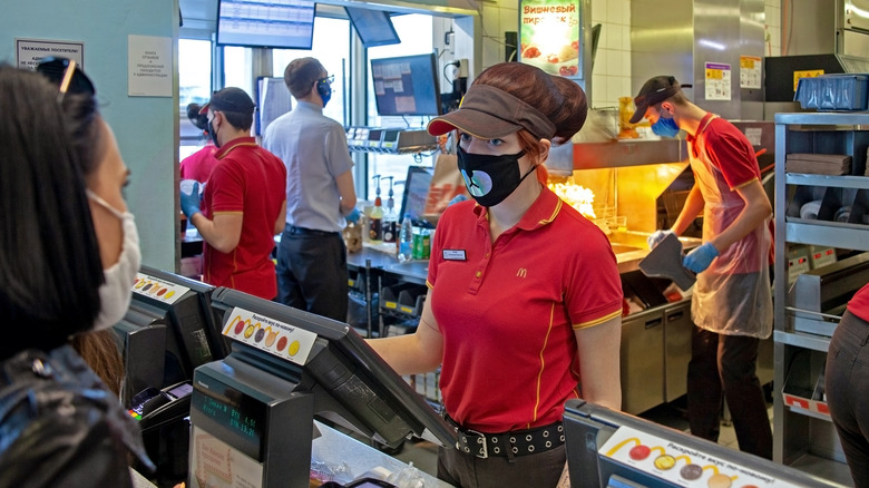 Servers inside McDonald's