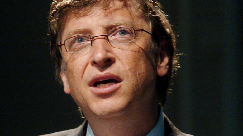 Bill Gates looking up