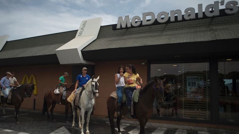 horses at McDonald's