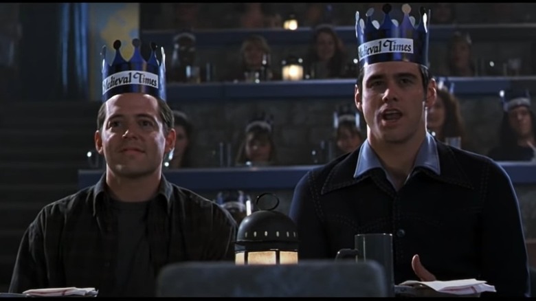 Matthew Broderick and Jim Carrey in Cable Guy