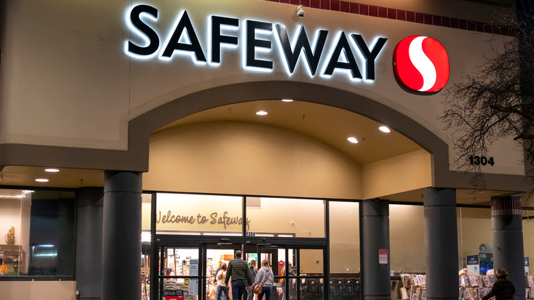 Safeway grocery store entrance 