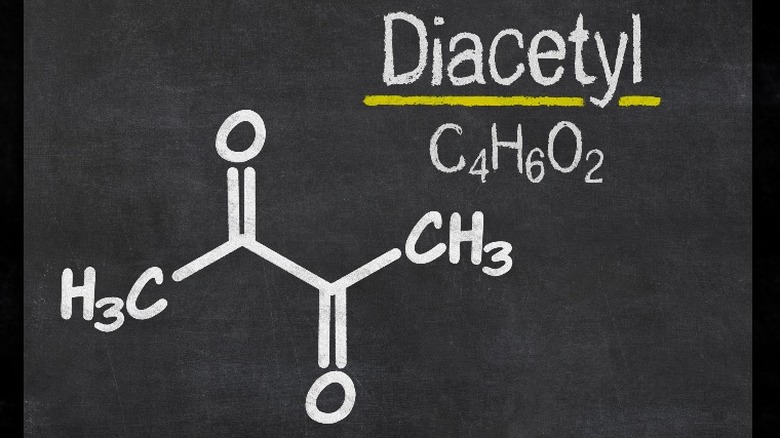 diacetyl on blackboard