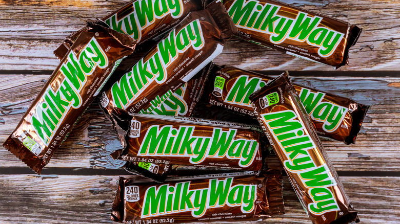 Pile of mini Milky Way bars