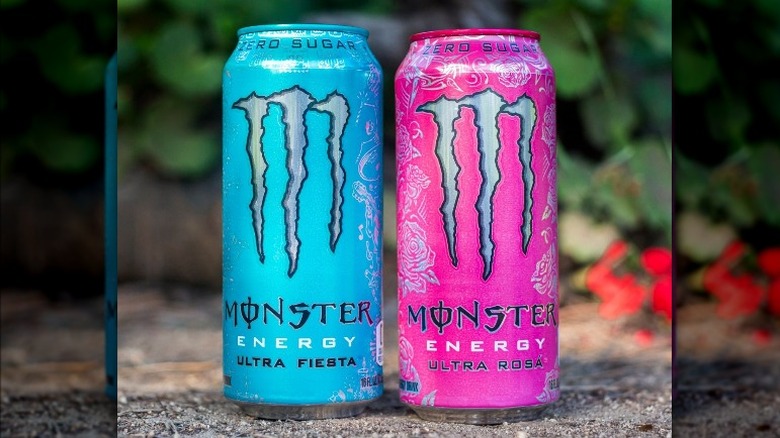 monster ultra fiesta and ultra rosa cans