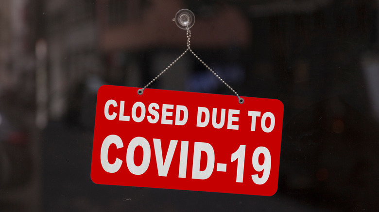 Restaurants closed because of Covid