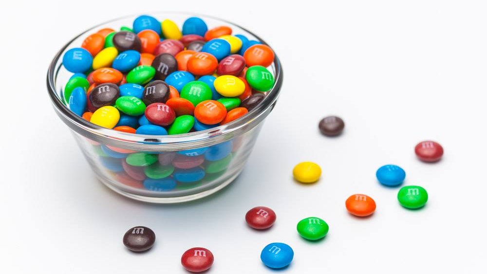 Bowl of M&M's