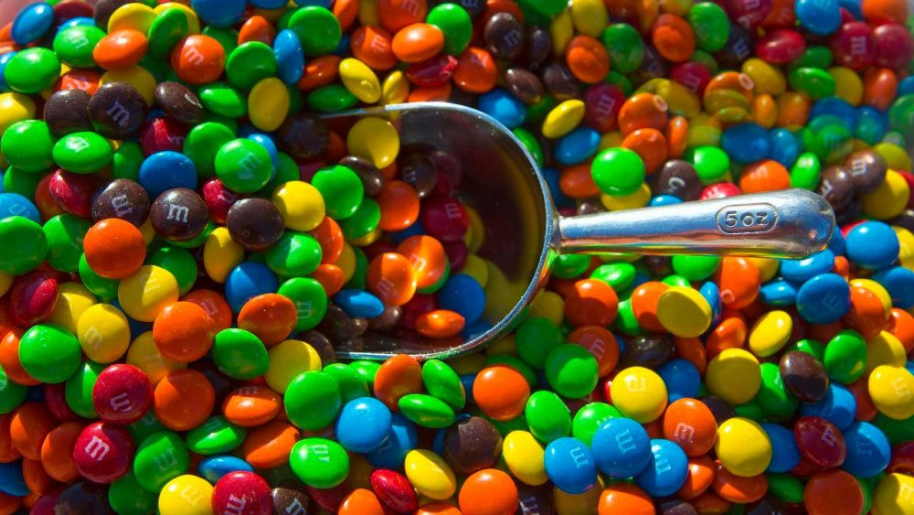 M&M's with candy scoop