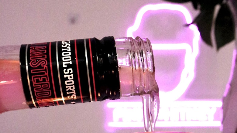 Pink Whitney bottle close-up