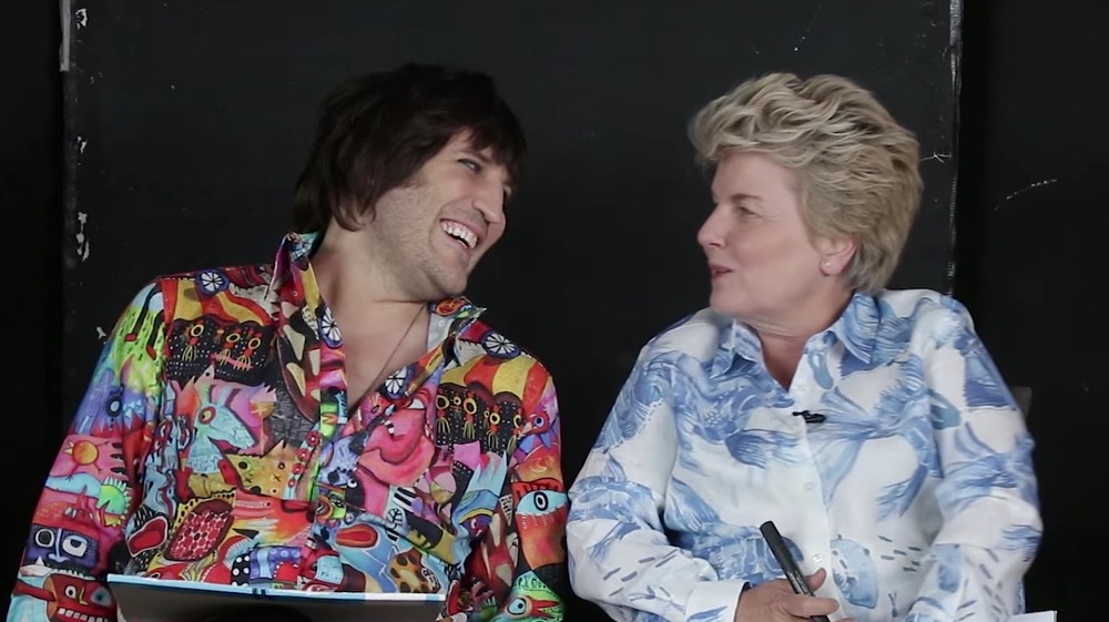 Noel Fielding. Sandi Toksvig