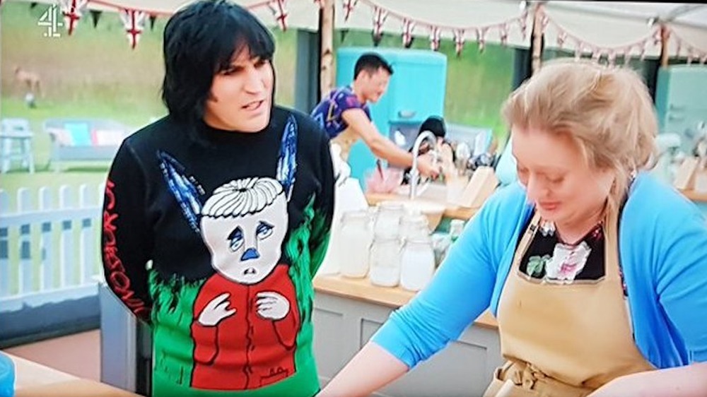 Noel Fielding's rock band sweater