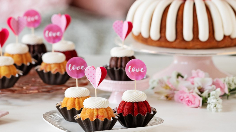 Nothing Bundt Cakes and bundtinis with hearts