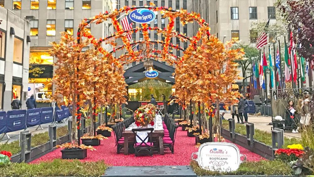 Ocean Spray pop-up bog at Rockefeller Center