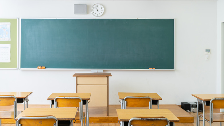 An empty classroom