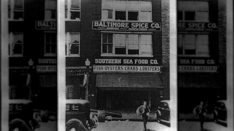 vintage black and white photo of Baltimore Spice Company 