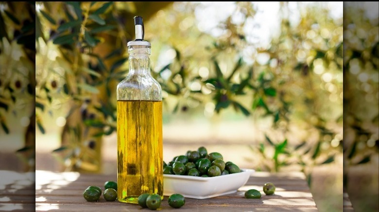 Bottle of olive oil 