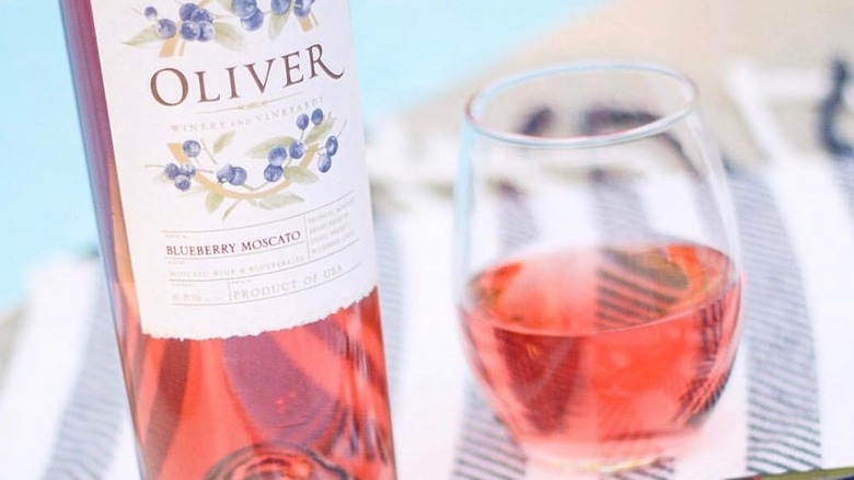 Oliver Winery blueberry moscato