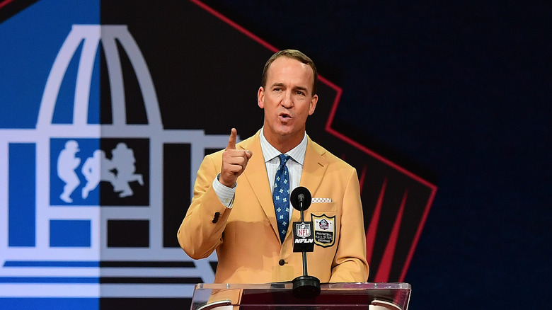 peyton manning at hall of fame induction