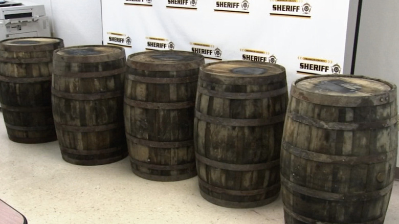 Barrels of stolen bourbon