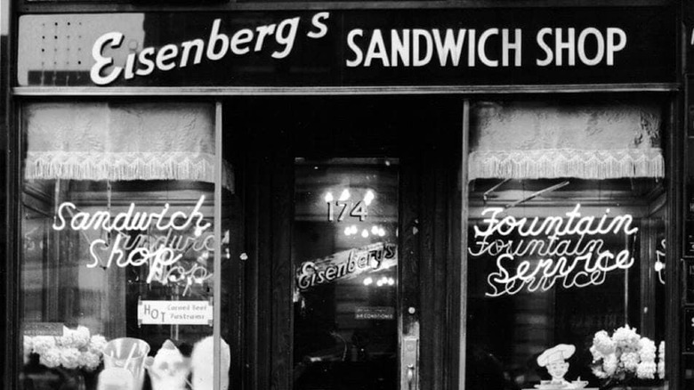 vintage black and white deli photo