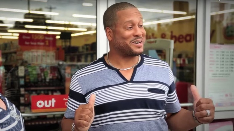 Pat Neely outside a Family Dollar store