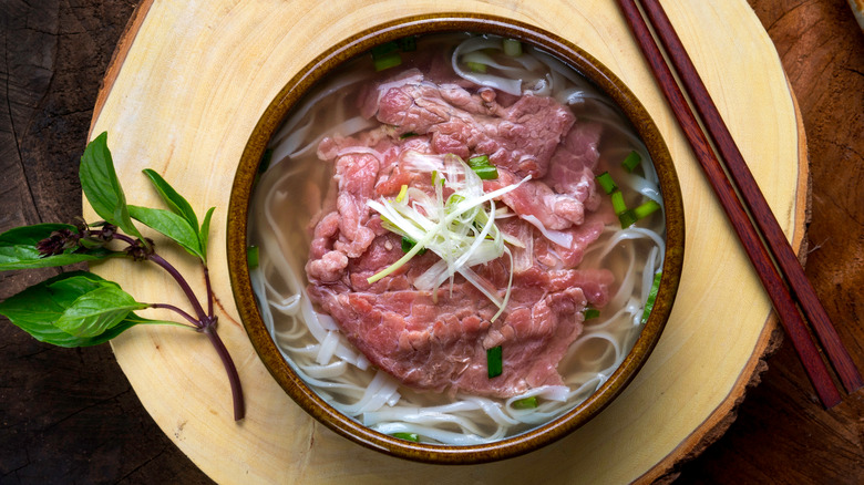 northern style pho with rare beef