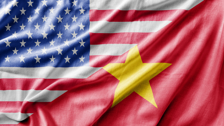 vietnamese and american flags