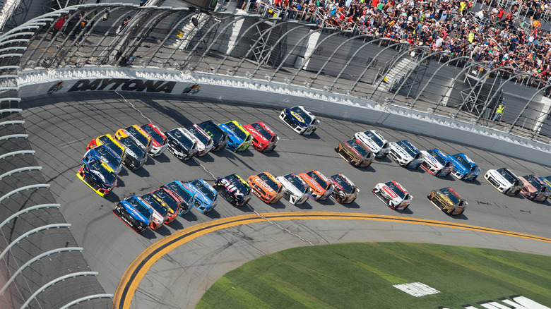 NASCAR field racing at Daytona