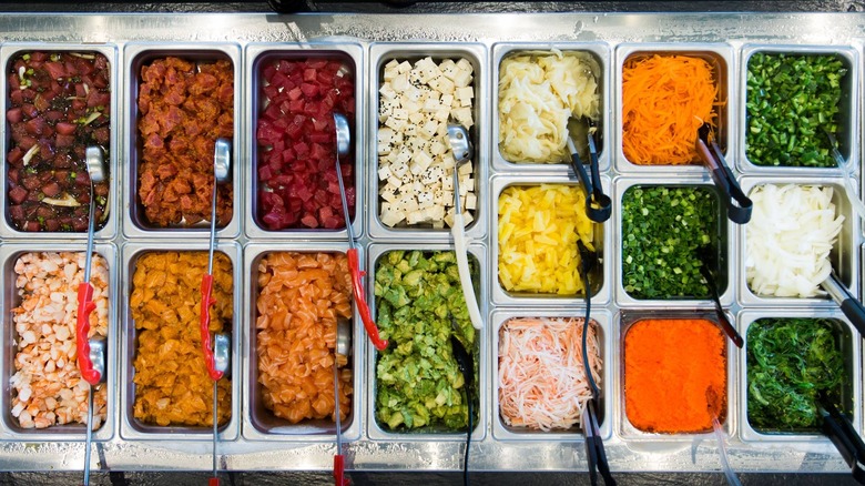 fresh ingredients at Poke Bros.