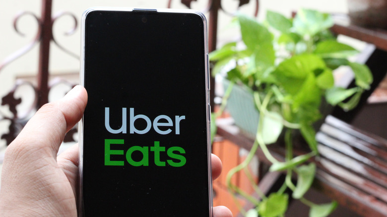 Uber eats app on phone