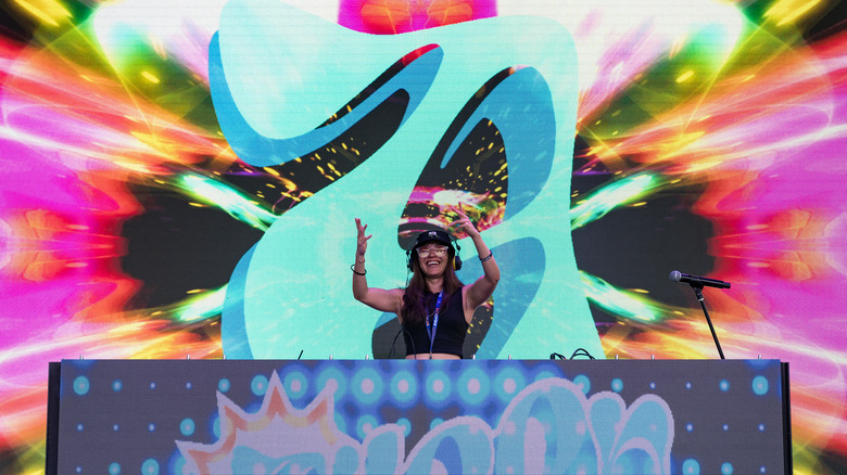 DJ Aileen performing on stage