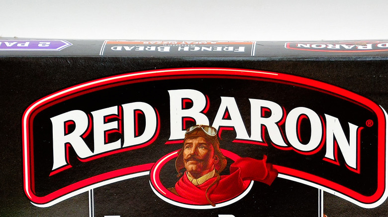 The official logo of Red Baron pizza